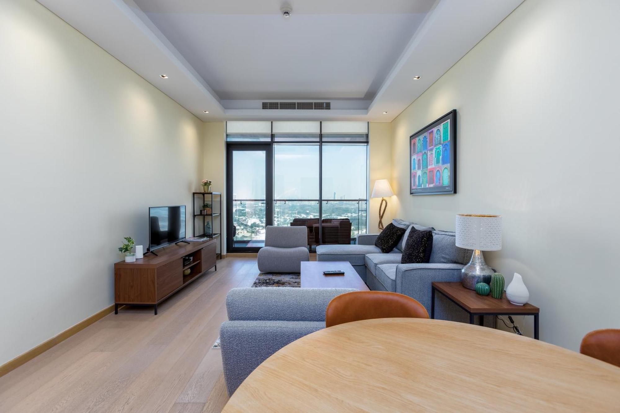Modern 1Br Apartment, High Floor, Near Dubai Mall Dış mekan fotoğraf