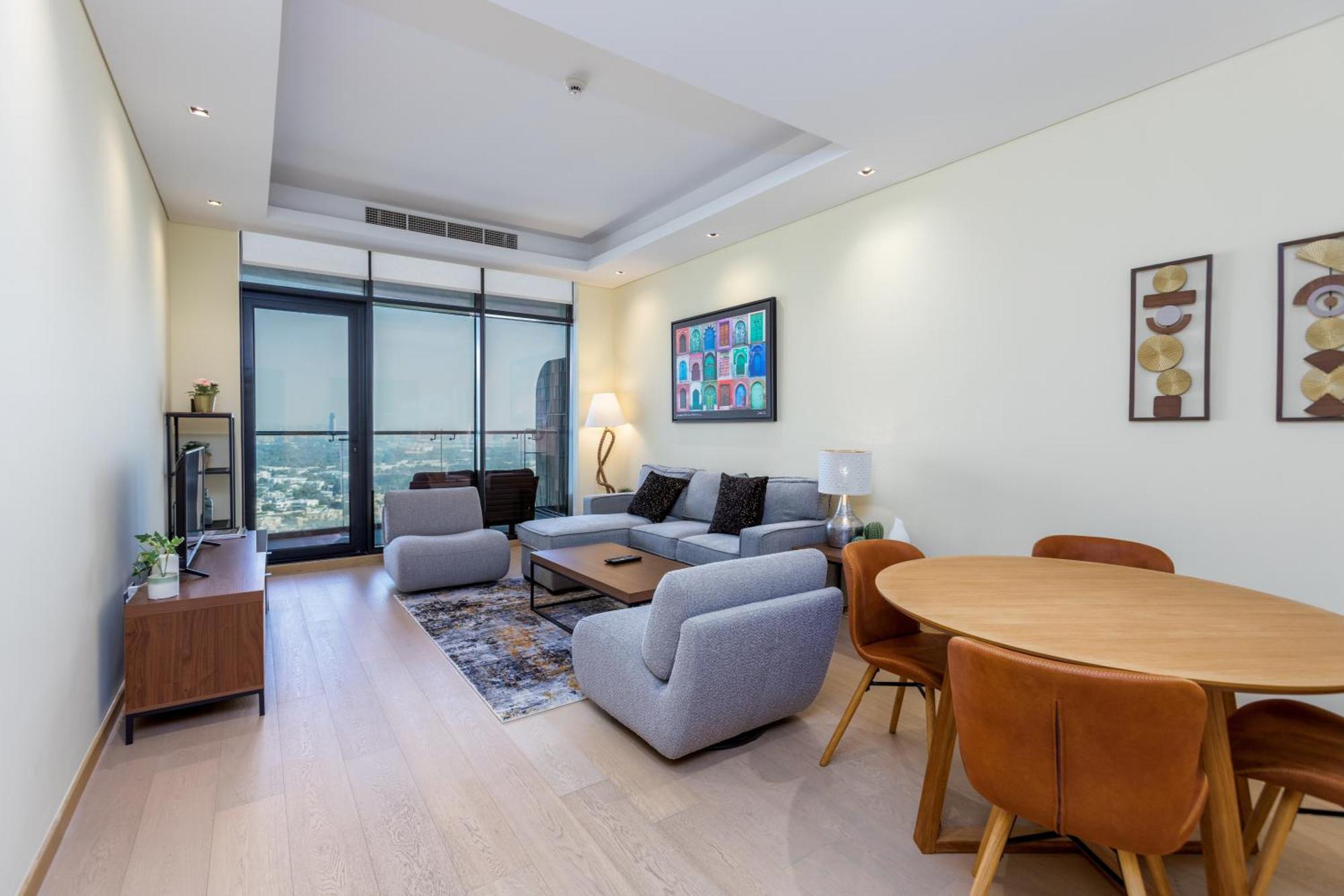 Modern 1Br Apartment, High Floor, Near Dubai Mall Dış mekan fotoğraf