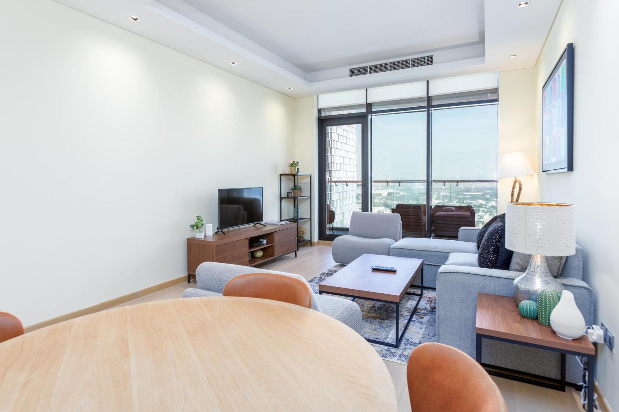 Modern 1Br Apartment, High Floor, Near Dubai Mall Dış mekan fotoğraf
