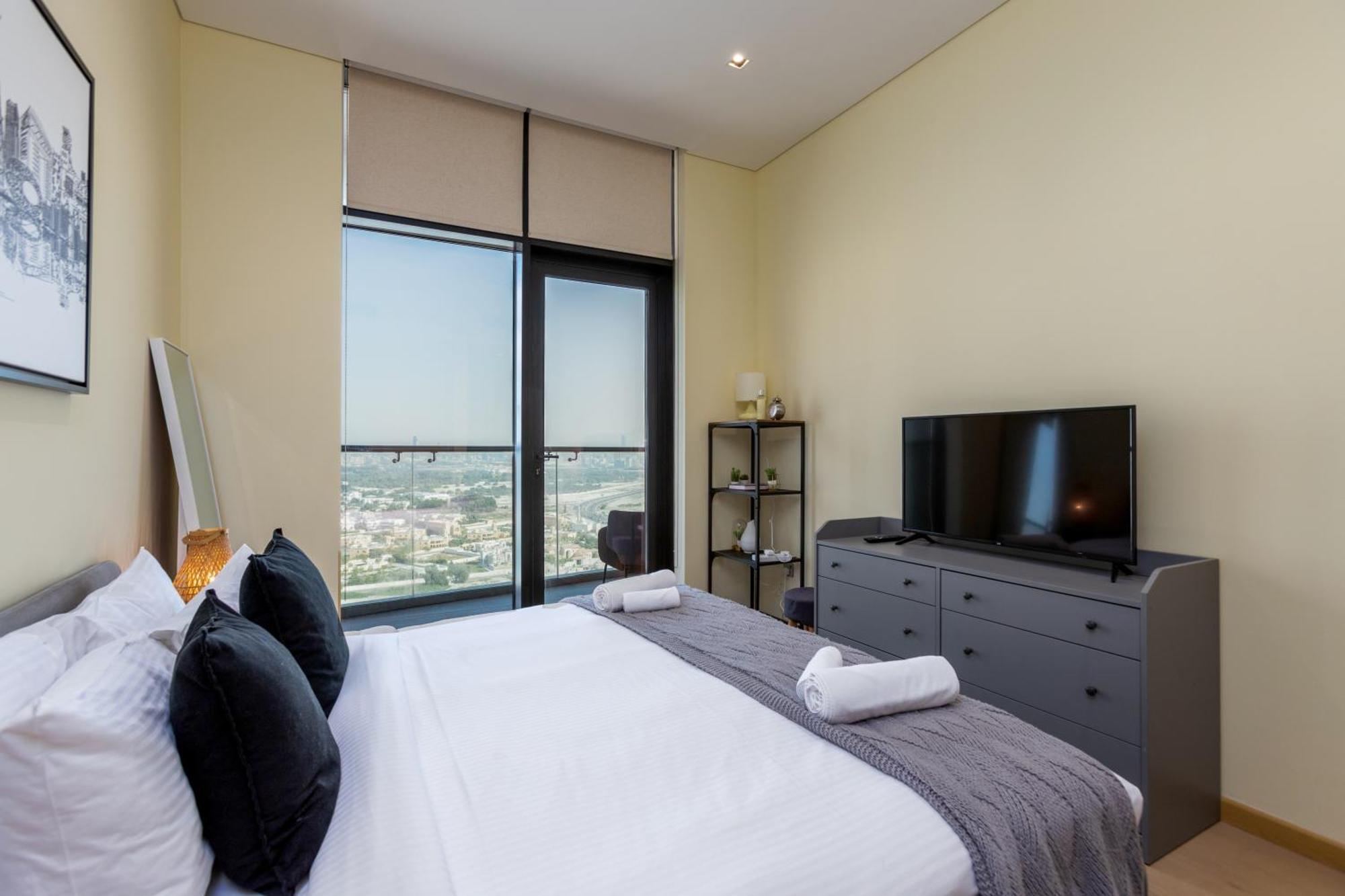 Modern 1Br Apartment, High Floor, Near Dubai Mall Dış mekan fotoğraf